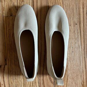 Off White Knit Everlane Ballet Flats Size 7.5